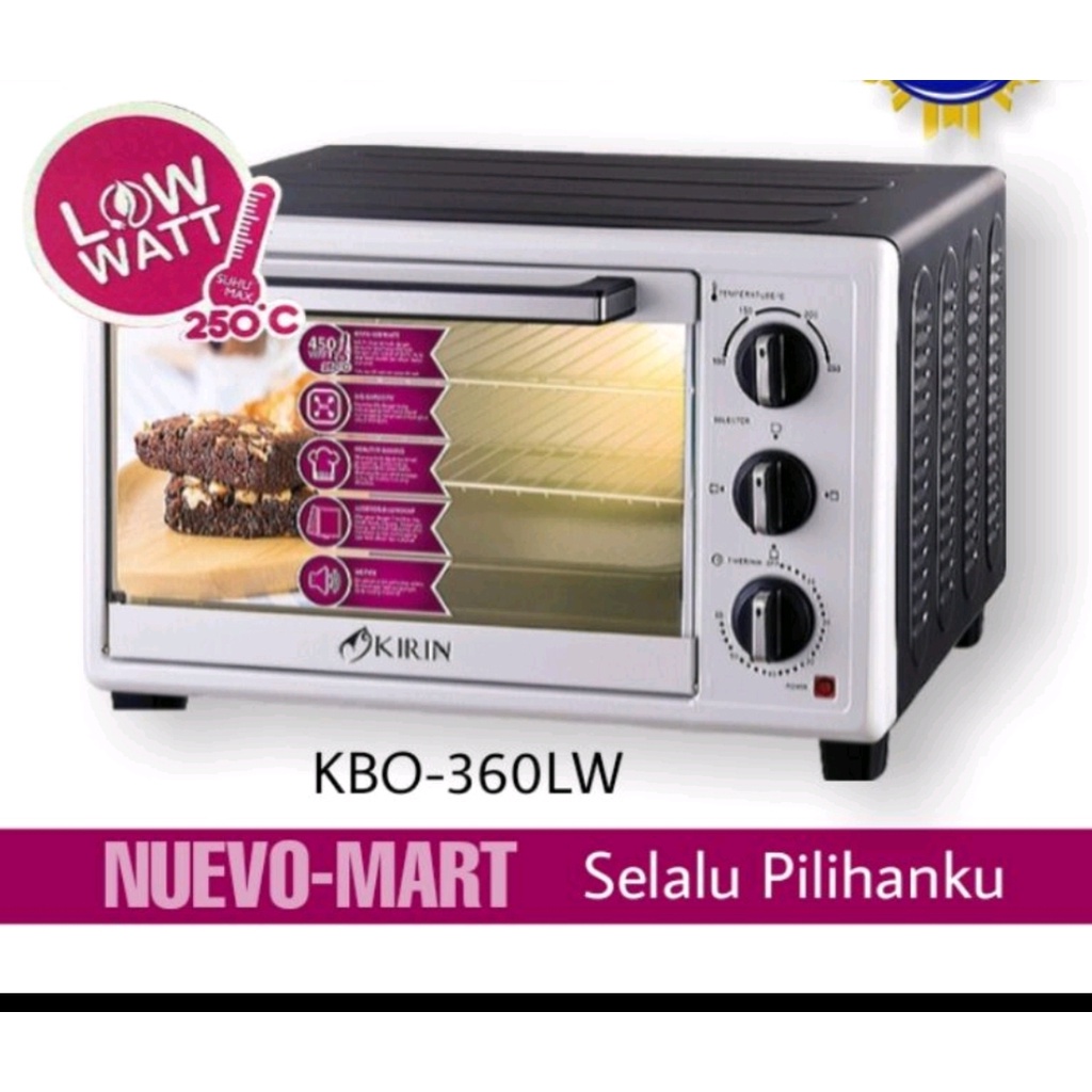 Jual OVEN TOASTER LISTRIK KIRIN 36 LITER TYPE KBO 360 LW Shopee Indonesia