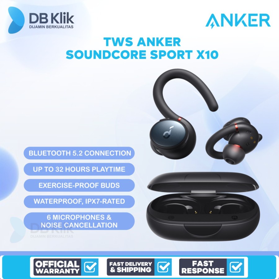 Jual TWS Anker Soundcore Sport X10 A3961 True Wireless Earbuds ANKER