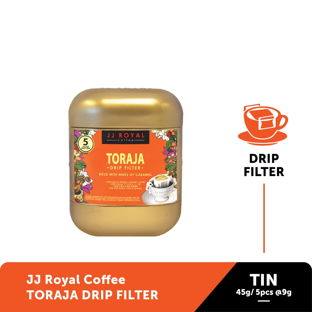 Jual JJ Royal Coffee Toraja Arabica Drip Tin 45 Gr Shopee Indonesia