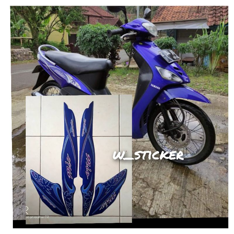 Jual Striping Lis Yamaha Mio Cw Biru Mio Biru Shopee Indonesia