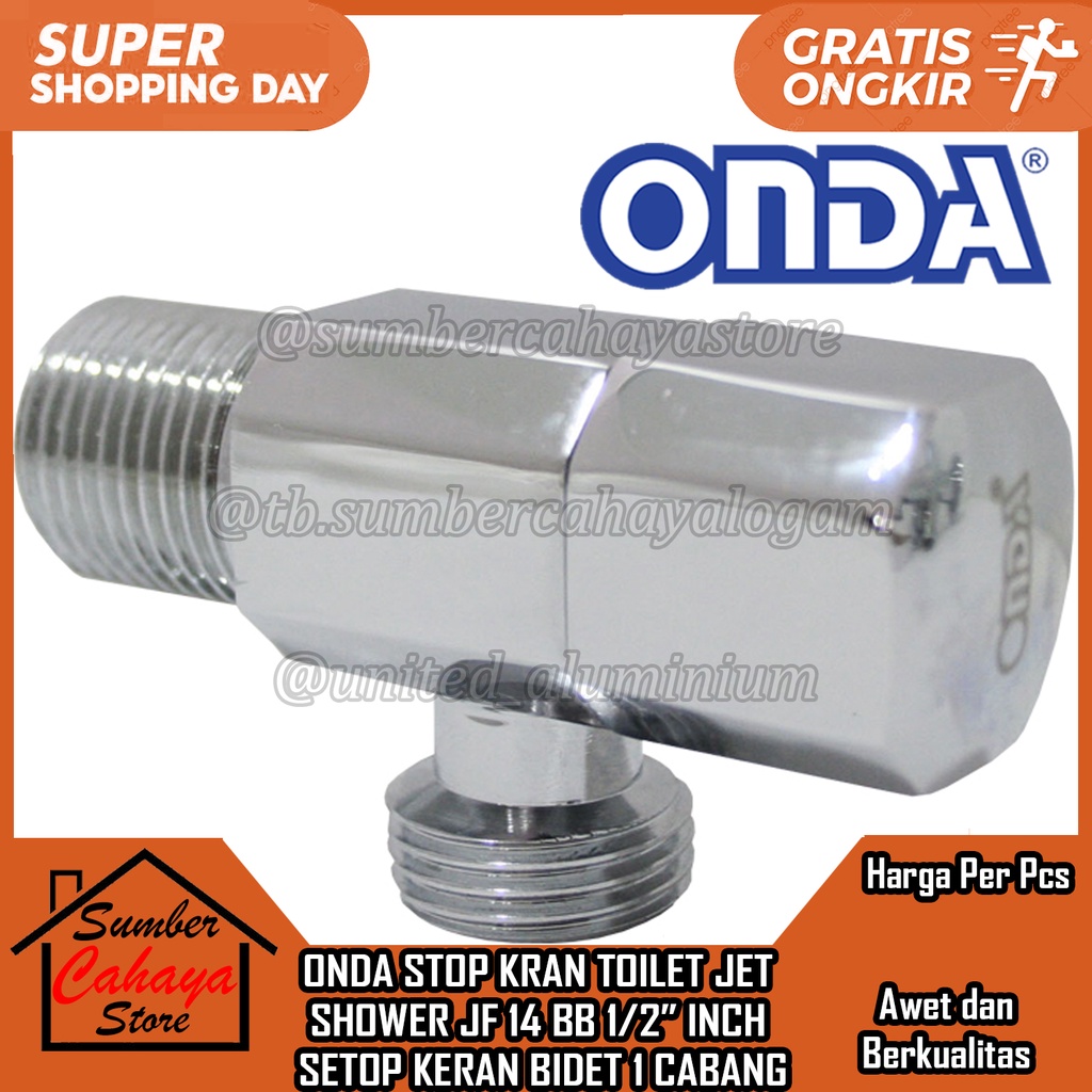 Jual Onda Jf Bb Stop Kran Kuningan Setop Keran Shower Kloset