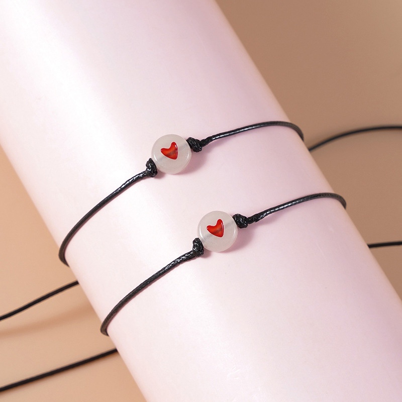 Jual 2pcs Gelang Couple Hitam Pasangan Adjustable Bulan Dan Matahari