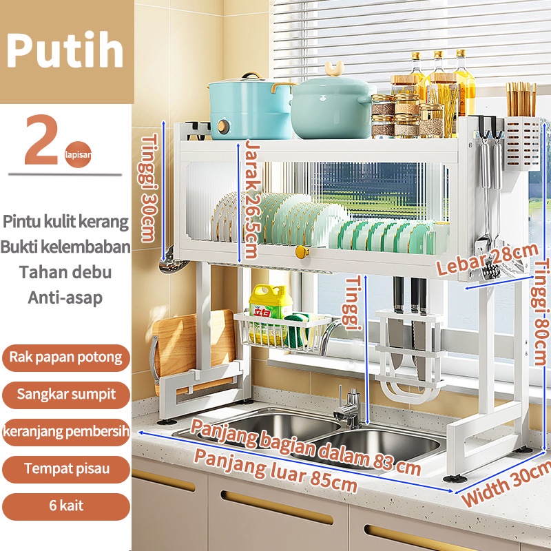 Jual Rak Piring Wastafel Stainless Steel Multifungsi Rak Dapur Rak Rak