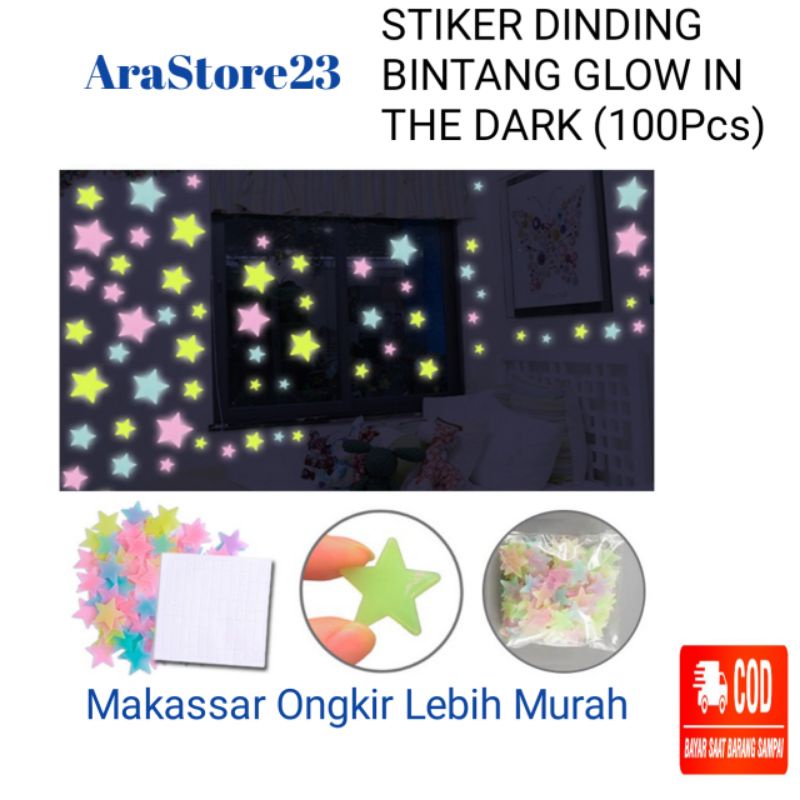 Jual Stiker Dinding Bintang Glow In The Dark Pcs Shopee Indonesia