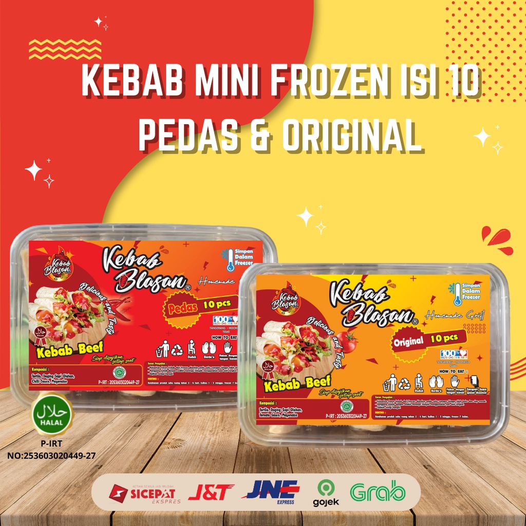 Jual Best Seller Halal Kebab Blasan Kebab Frozen Mini Isi 10