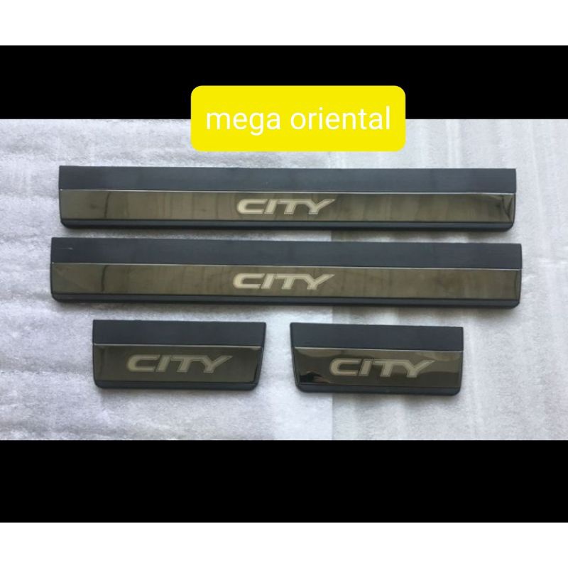 Jual Door Sill Plate Pintu Samping Black Chrome City Hatchback