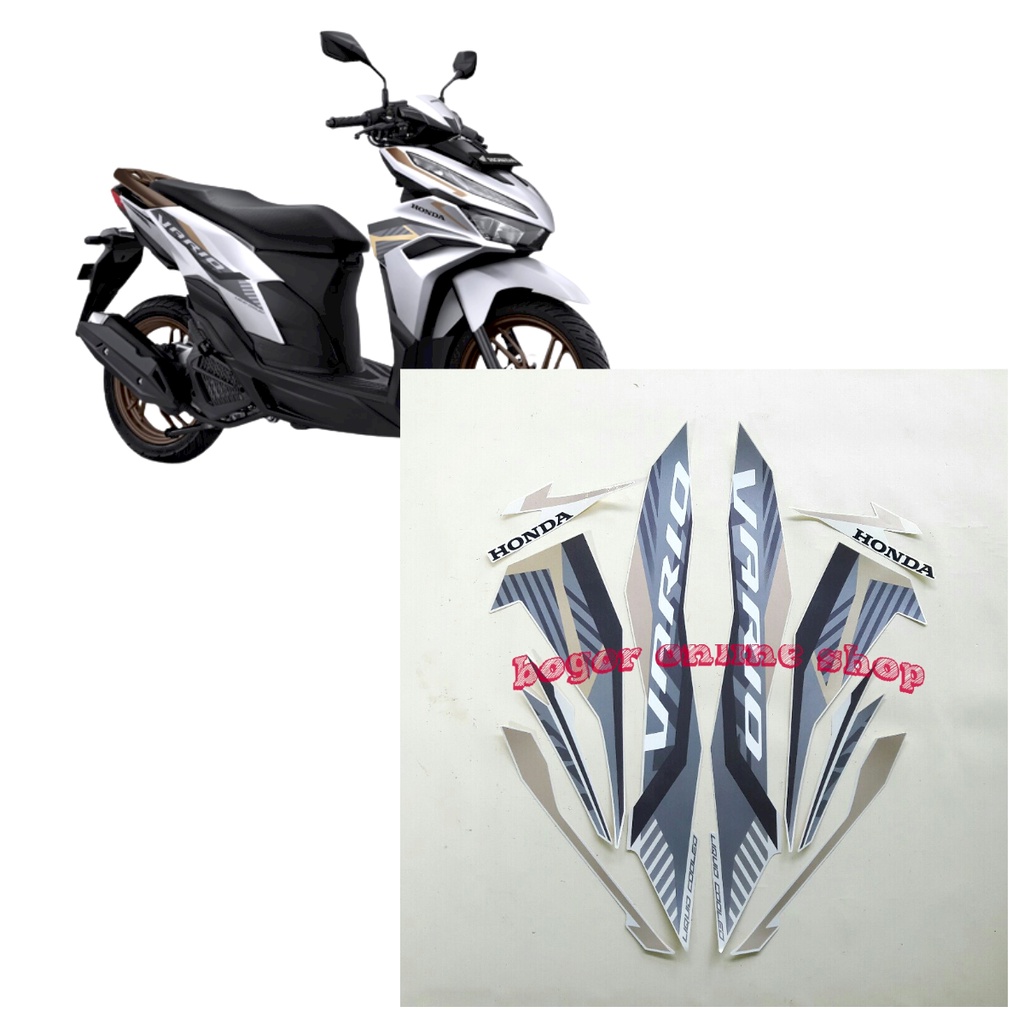 Jual Stiker Striping Lis Body Motor Honda Vario Cbs Iss Putih