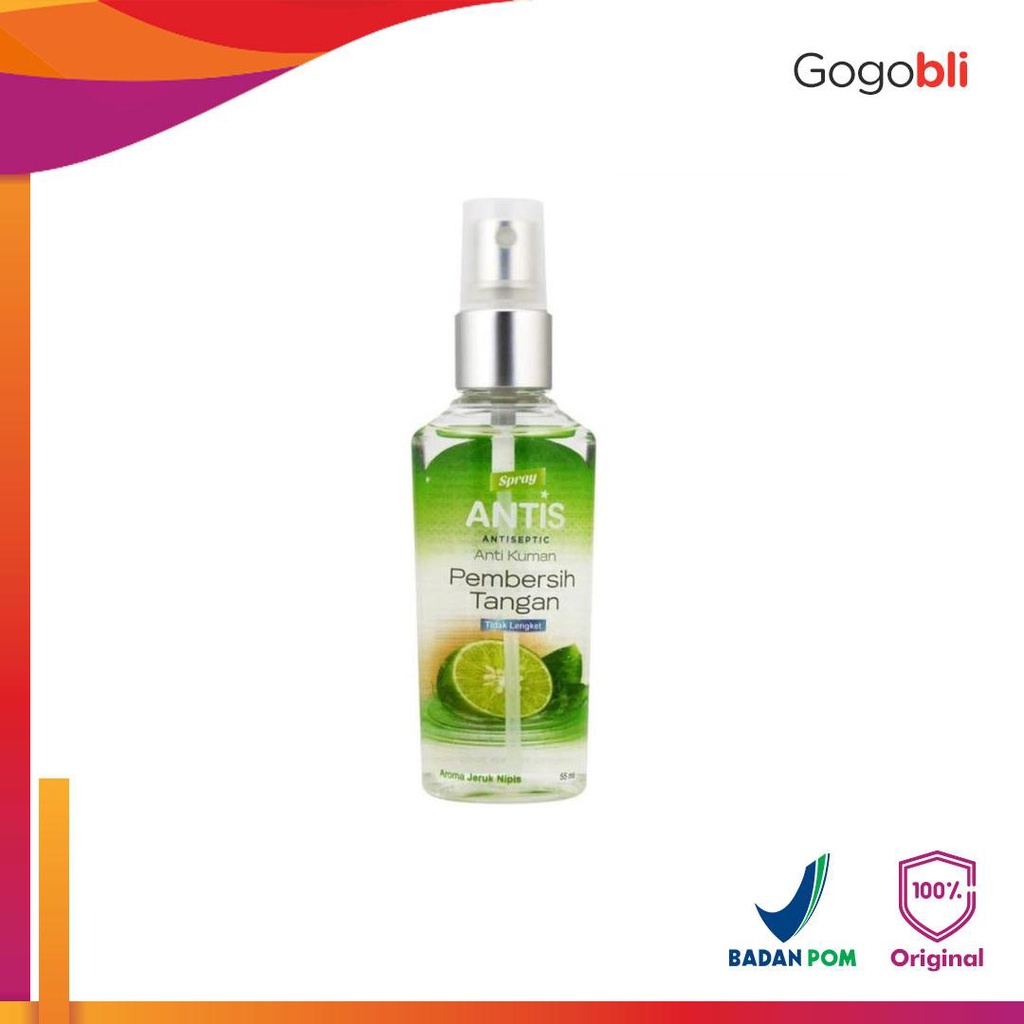 Jual Antis Antiseptic Jeruk Nipis Spray 55ml Shopee Indonesia