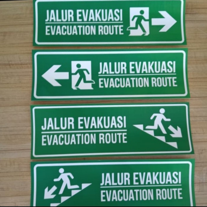 Jual Stiker Rambu K Jalur Evakuasi Evacuation Route A B C D Uk