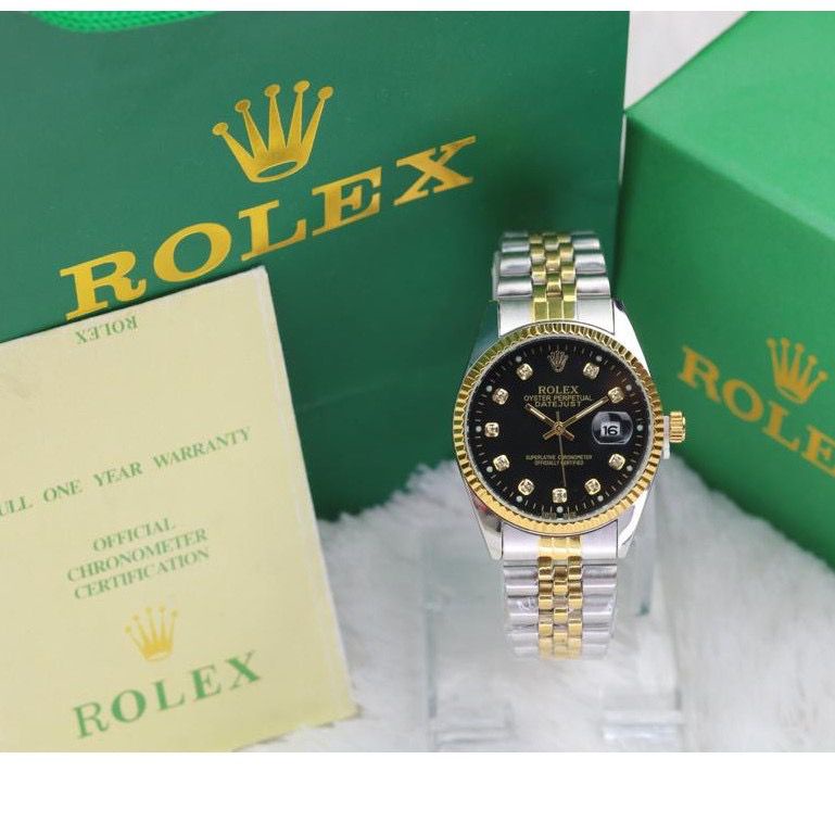 Jual Jam Tangan Wanita Fashion Rolex Cw Date Just Tanggal Aktif