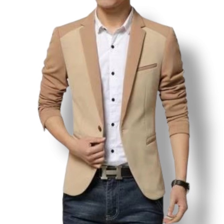 Jual Jas Cowok Casual Slimfit Blazer Kekinian Pria Korea Jas Santai