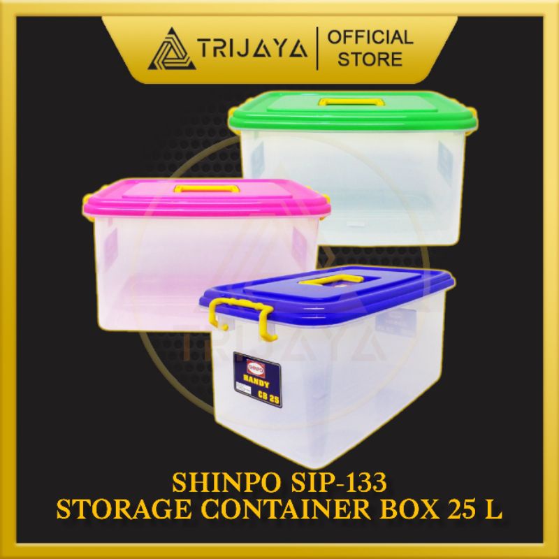 Jual SHINPO Kotak Penyimpanan Kontainer Plastik 25 L Organizer Storage