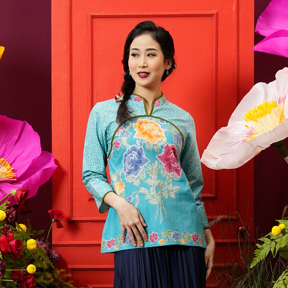 Jual Nona Rara Maggy Cny Encim T Baju Batik Kasual Modern