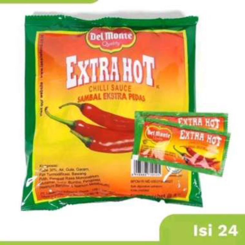 Jual Delmonte Saos Sambal Extra Hot Sachet Delmonte Pedas Sachet