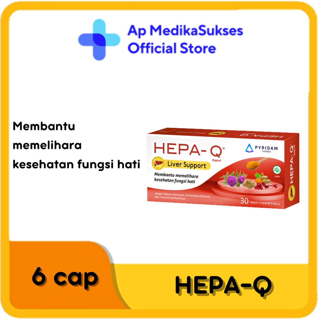 Jual Hepa Q 6 Kapsul Suplemen Membantu Fungsi Hati Harga Per Strip