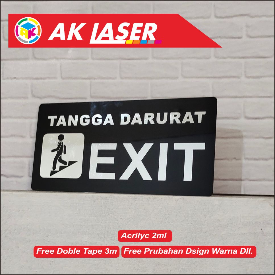 Jual AKRILIK SIGNAGE EXIT TANGGA DARURAT Shopee Indonesia