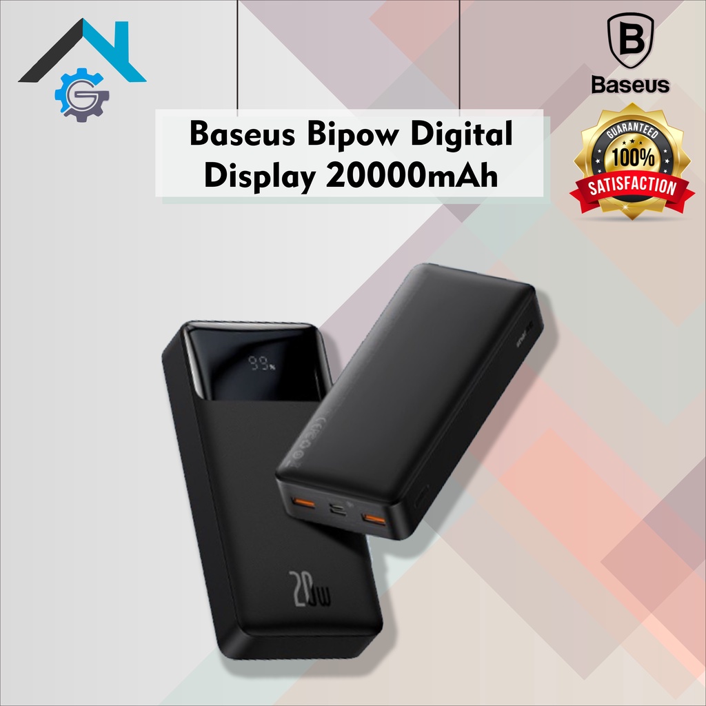 Jual Baseus Bipow Digital Display Power Bank 20000mAh FC PD QC 3 0 20W