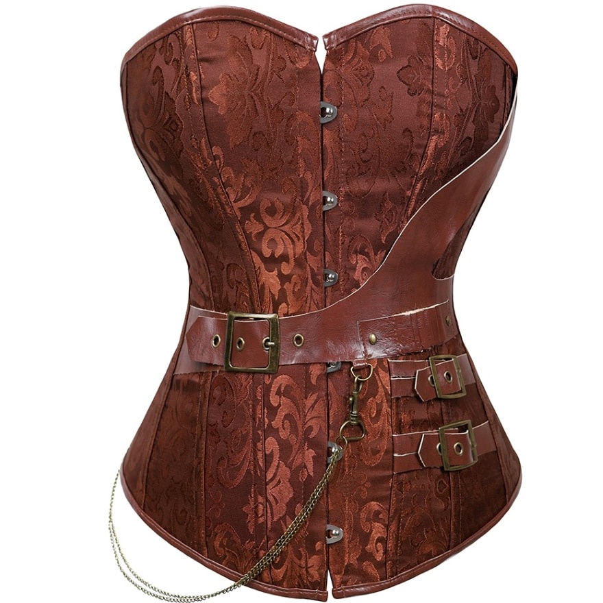 Jual PREORDER Steampunk Vintage Corset Dress Gothic Leather Corset