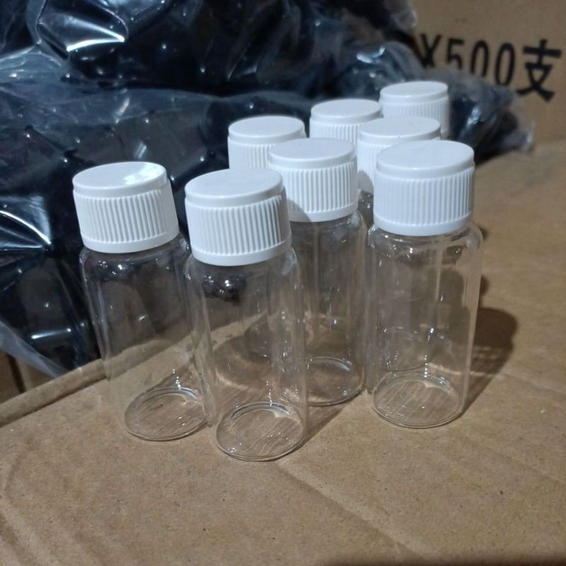 Jual Botol Kaca 18ml Bening Tutup Ulir Putih Shopee Indonesia