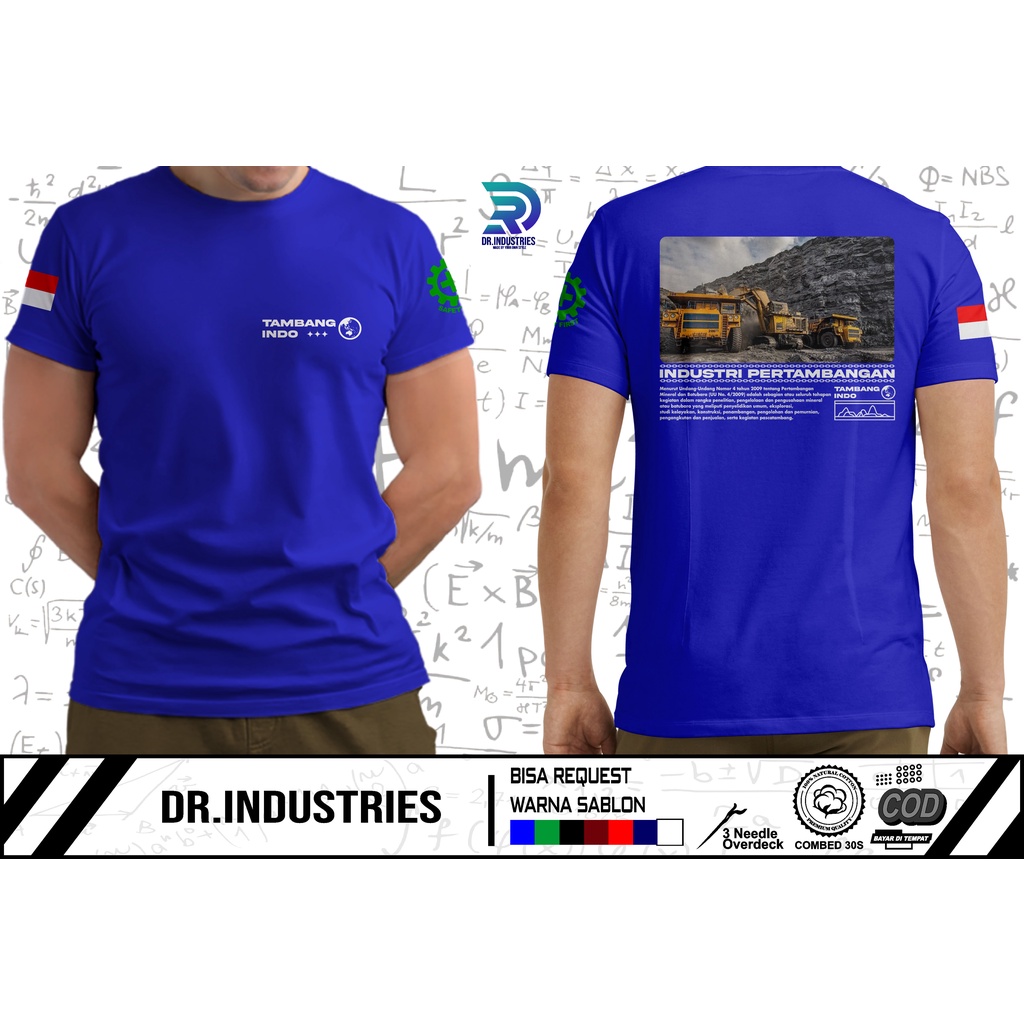 Jual Kaos Industri Pertambangan Pekerja Tambang Alat Berat Tambang