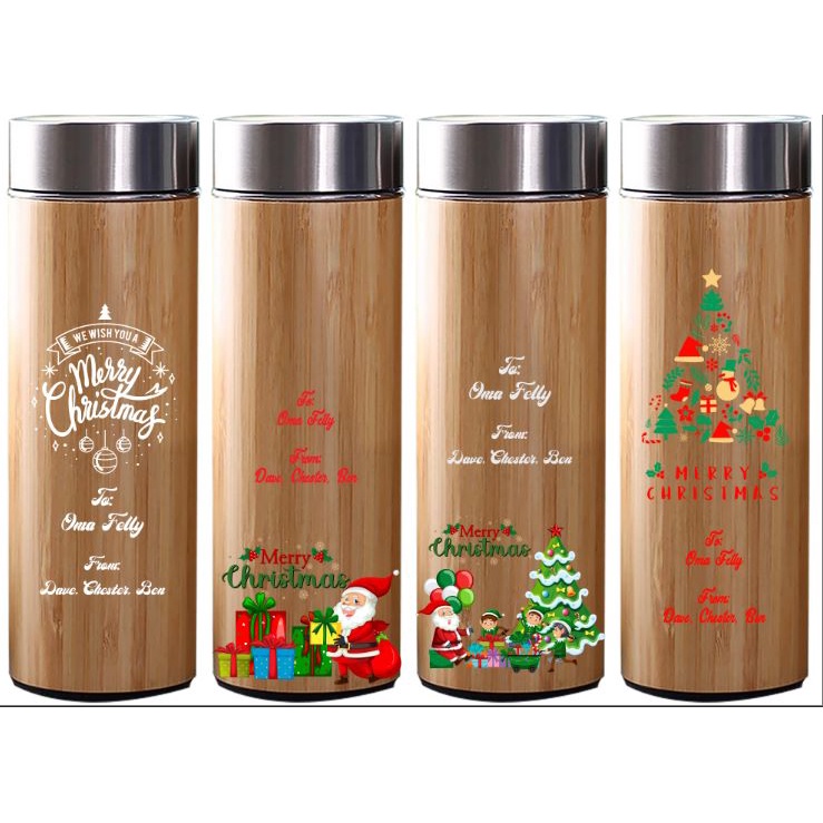 Jual TUMBLER CUSTOM FULL BAMBU PRINT UV NAMA TUMBLER TERMOS BAMBU