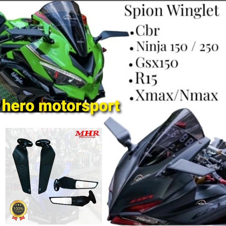 Jual Spion Lipat Winglet Stealth Wingled Aeroxwings Sayap Paketan Motor