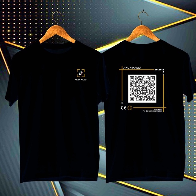 Jual Kaos Custom Qr Scan Barcode Instagram Tiktok Facebook Whatsapp