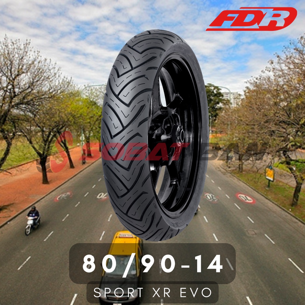 Jual BAN FDR XR EVO 80 90 14 BAN LUAR MATIC TUBELESS GRATIS PENTIL