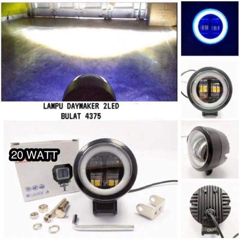 Jual Lampu Tembak Sorot LED 20watt Daymaker Mini CWL 2 Mata Bulat