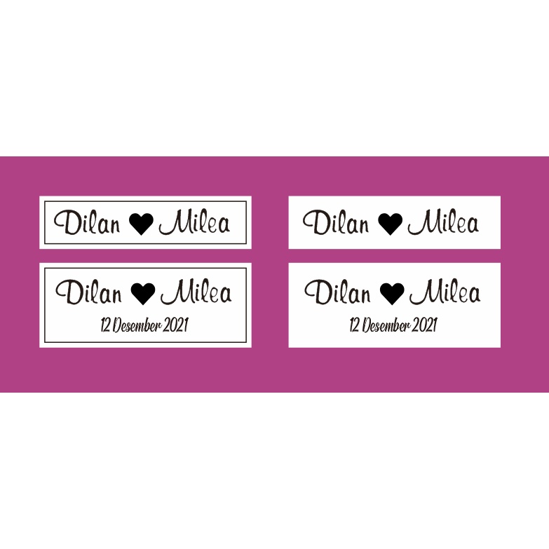 Jual Stiker Transparan Souvenir Wedding Pernikahan Label Shopee