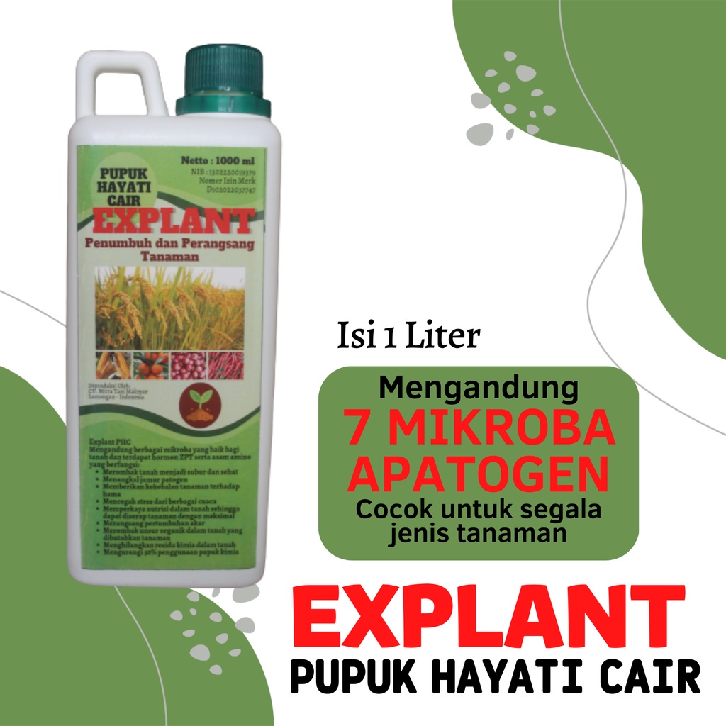 Jual Explant Pupuk Hayati Cair Pupuk Cair Liter Pupuk Terbaik