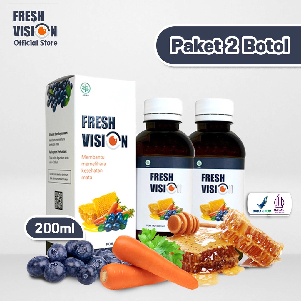 Jual Fresh Vision Madu Herbal Alami Paket Botol Atasi Masalah Mata