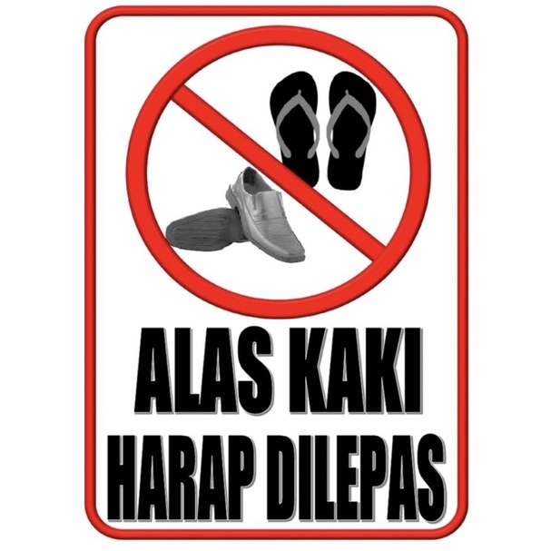 Jual Sticker Alas Kaki Harap Dilepas Ukuran Besar 30x20 Cm Shopee