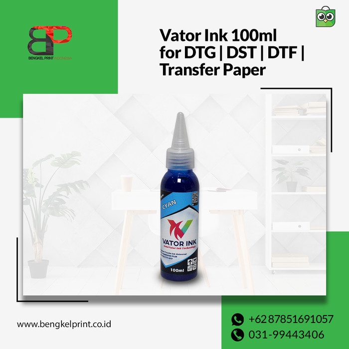 Jual Tinta Vator Ink Universal 100ml For DTG DST DTF Transfer