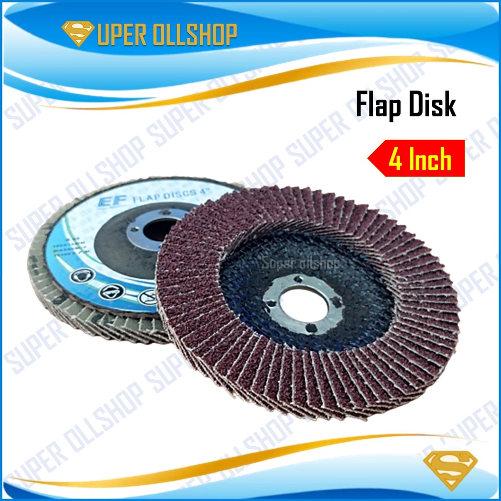 Jual Amplas Flap Disc 4 Inch Mata Gerinda Sander Tumpuk Amplas Susun