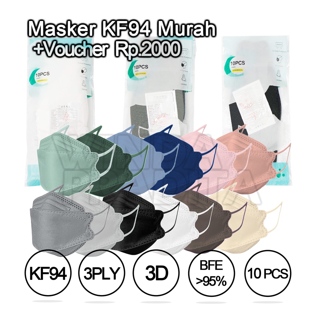 Jual Masker Kf Isi Pcs Pcs Mix Warna Warni Hitam Putih Murah