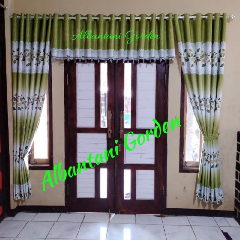 Jual Gorden Satu Set Jendela Dan Pintu Murah Import Motif Terbaru Poni