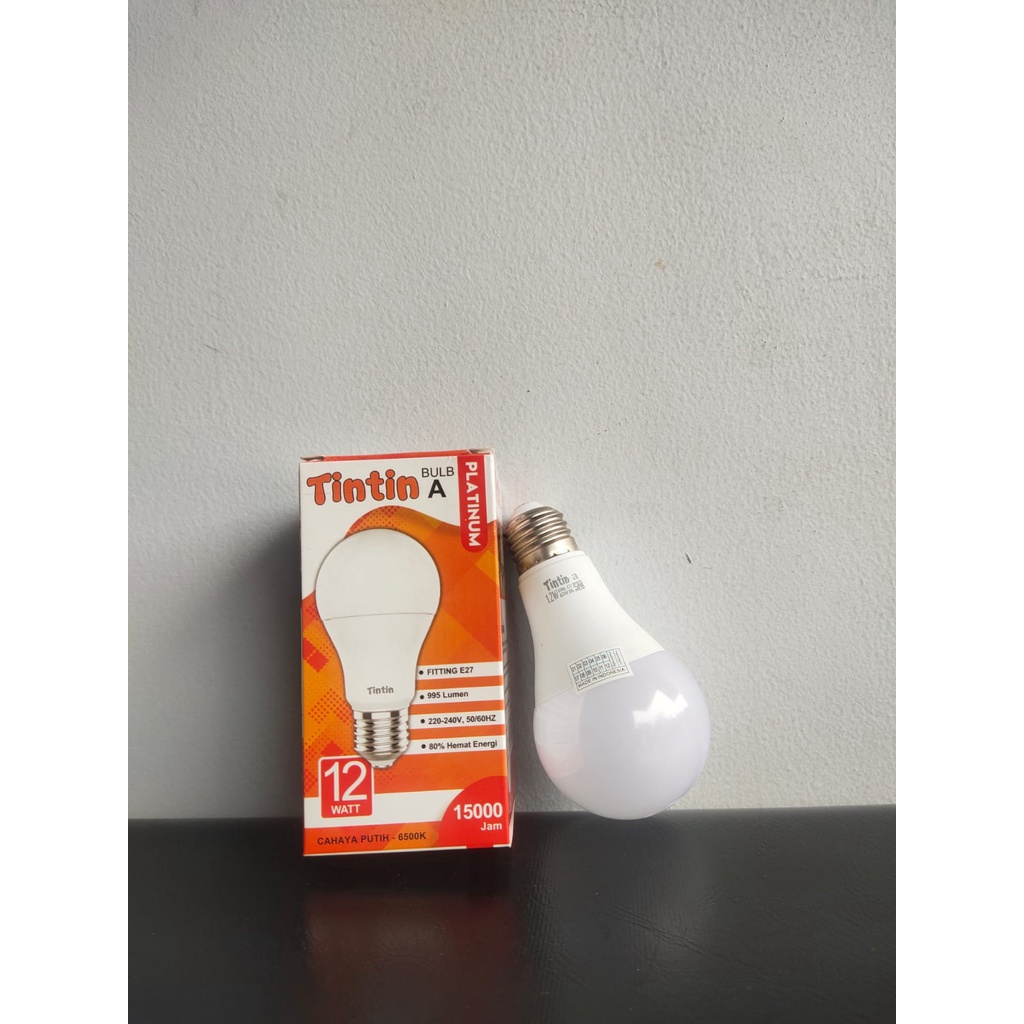 Jual Bohlam Lampu LED TinTin Platinum 12 Watt A Bulb GARANSI TERMURAH