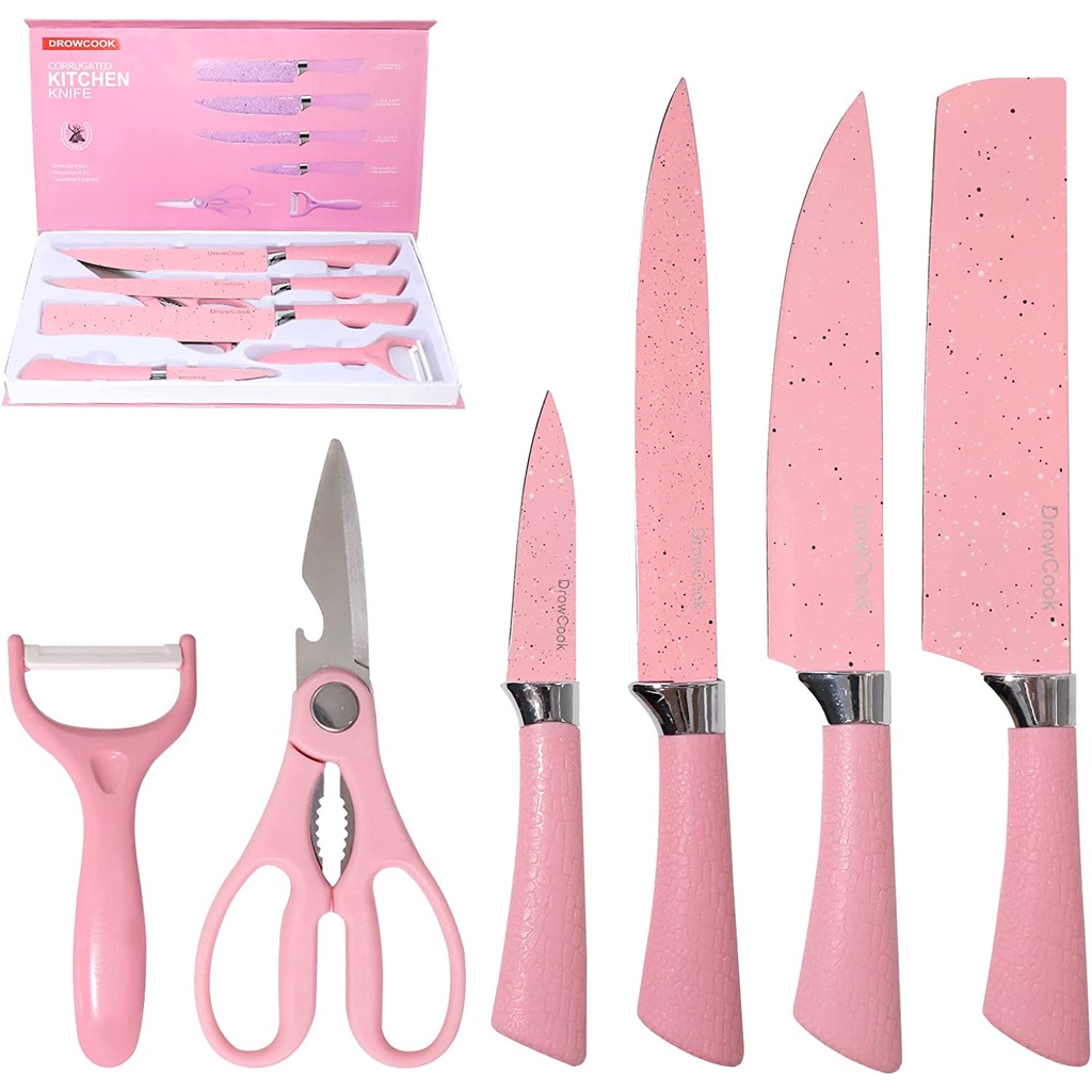 Jual Premium Pisau Set Pink Pisau Pink Murah Knive Set Pisau Dapur