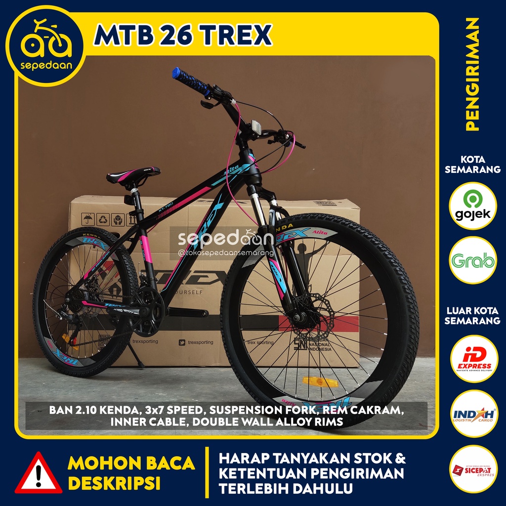 Jual Sepeda Gunung Mtb Trex Alita Grab Car Shopee Indonesia