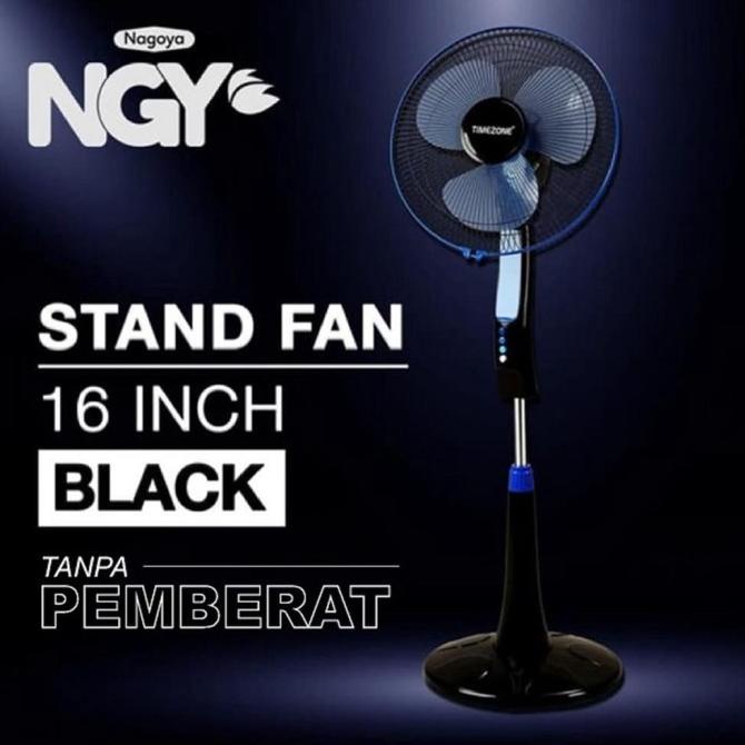 Jual Kipas Angin Berdiri Stand Fan Inch Hitam Glossy Nagoya