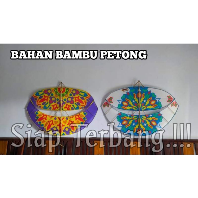 Jual Layangan Gapangan Pegon Ceper 1 Meter Siap Terbang Bonus Sendaran