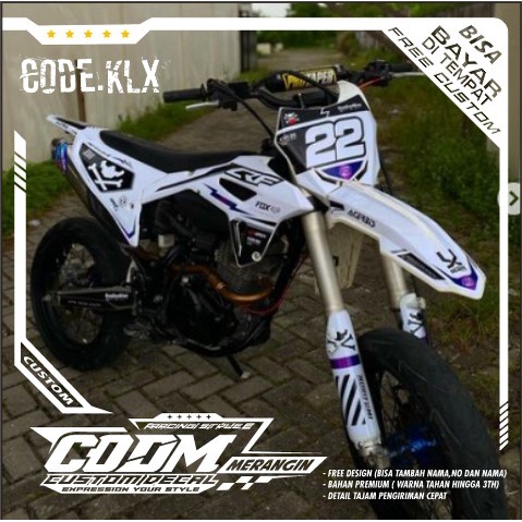 Jual Decal Crf L Putih New Full Body Custom Design Dekal Stiker