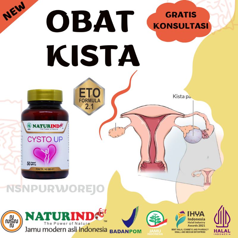 Jual Obat Kista 50 Kapsul Ovarium Bartholin Endometriosis Pcos Ganglion