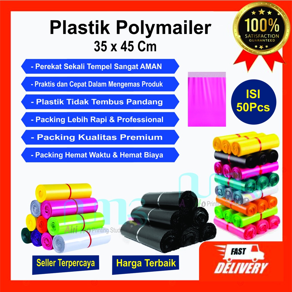 Jual 50pcs Limited Edition 35x45 Kantong Plastik Polymailer Amplop