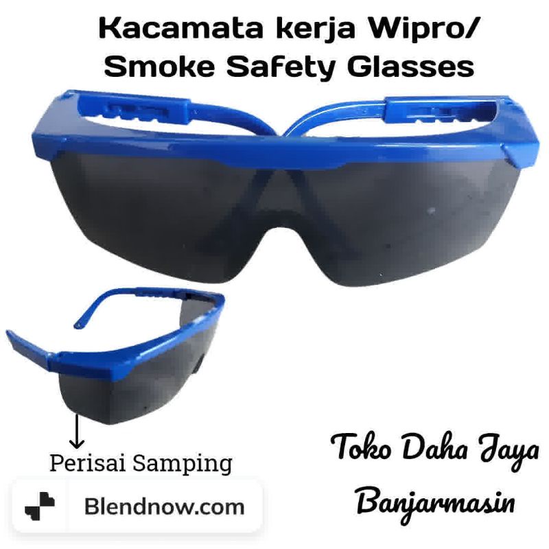 Jual Kacamata Kerja Wipro Perisai Samping Smoke Safety Glasses