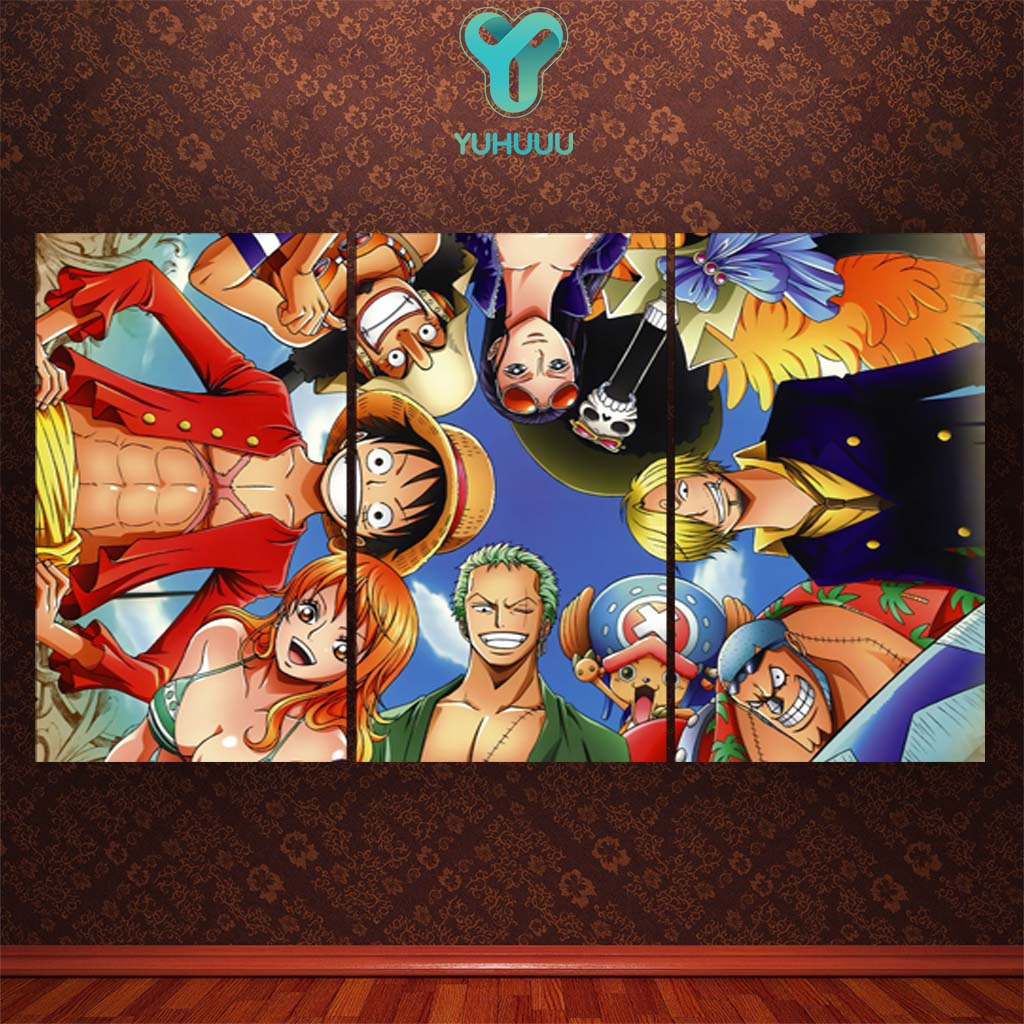 Jual Yuhuuu Hiasan Dinding Kamar Poster Kayu Anime One Piece Mugiwara