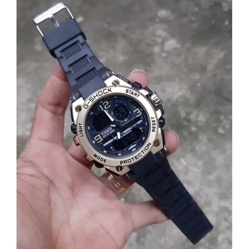 Jual SIGNATURE Jam Tangan G Shock GST8600 Rante Mika Dan Tali Karet