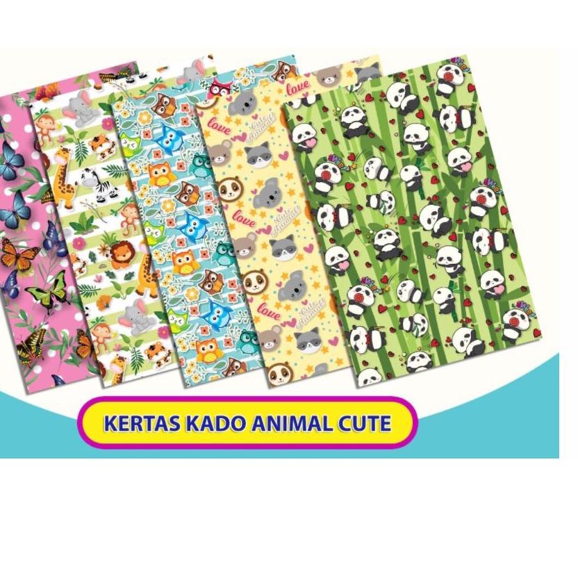 Jual NSD113 KERTAS KADO SIDU SINAR DUNIA KERTAS KADO MOTIF LUCU FANCY