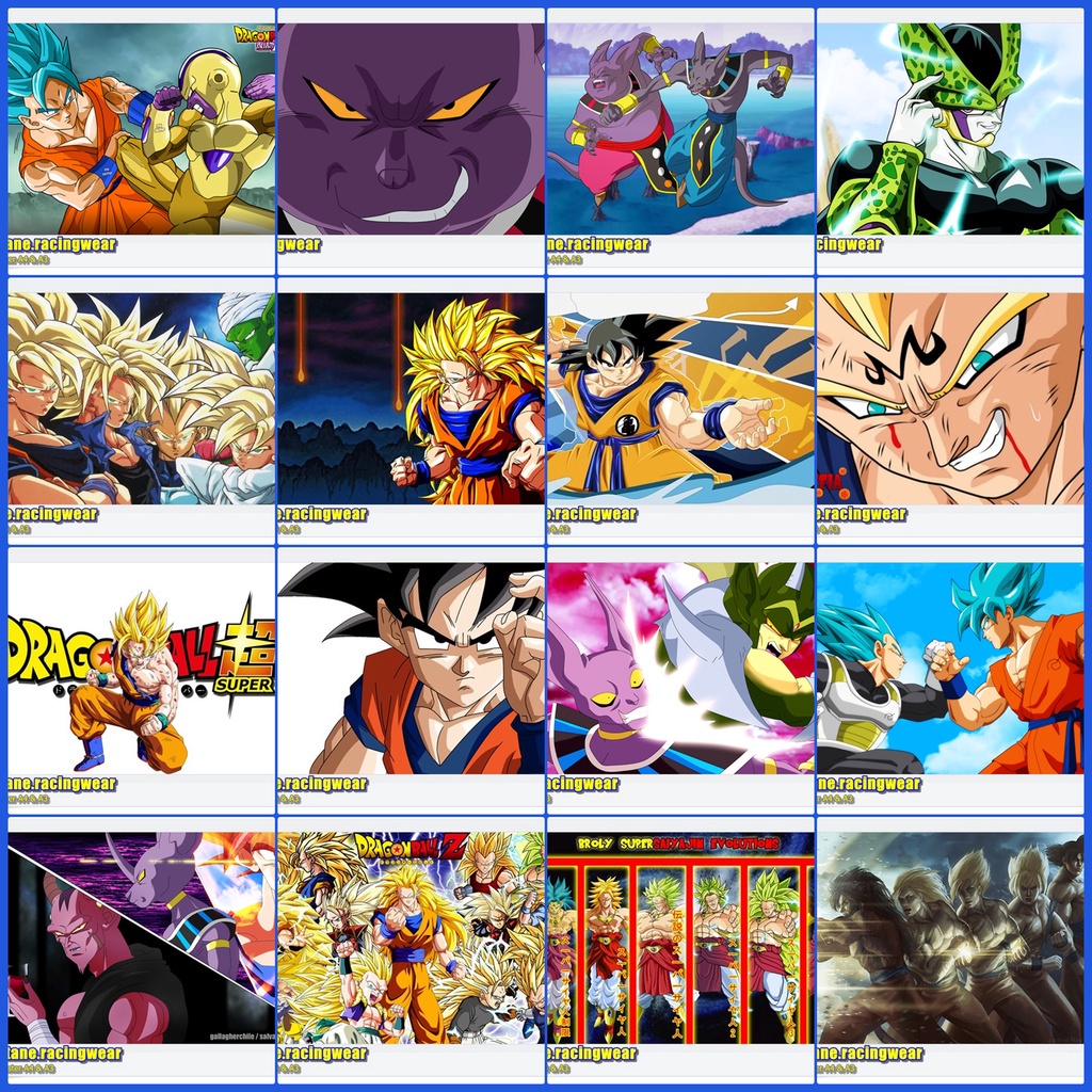 Jual 16 Sticker Poster A3 A4 Dragon Ball Super Anime Goku